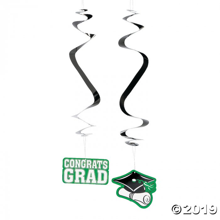 Green Graduation Hanging Swirls Mega Pack (30 Piece(s))