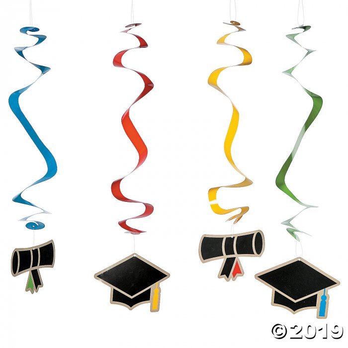 Bold Graduation Hanging Swirls (Per Dozen)