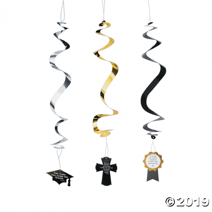 Religious Graduation Hanging Swirls (Per Dozen)