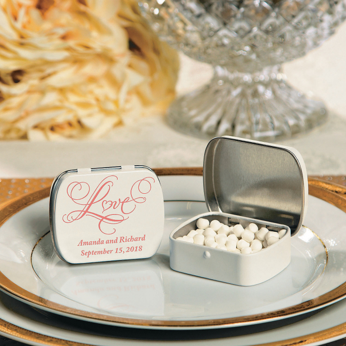 Personalized Love Wedding Tins with Mints (24 Piece(s))