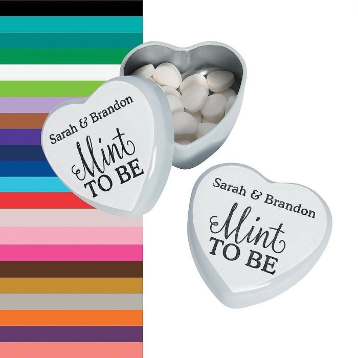 Personalized Mint to Be Heart Mint Tins (24 Piece(s))