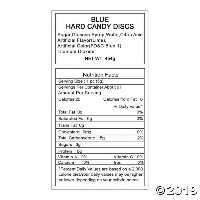 Blue Hard Candy Discs (86 Piece(s))