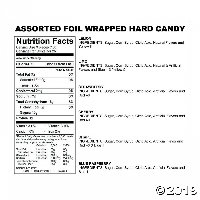 Silver Foil-Wrapped Hard Candy (79 Piece(s))