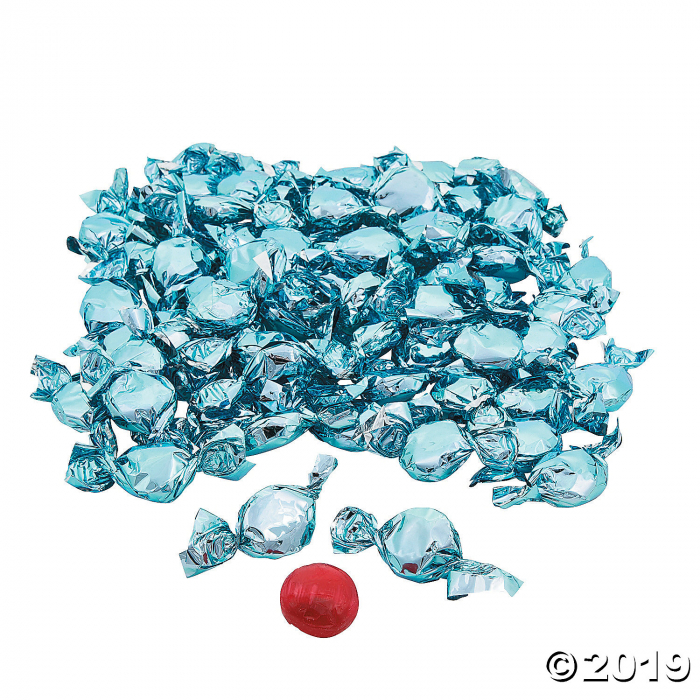 Light Blue Foil-Wrapped Hard Candy (79 Piece(s))