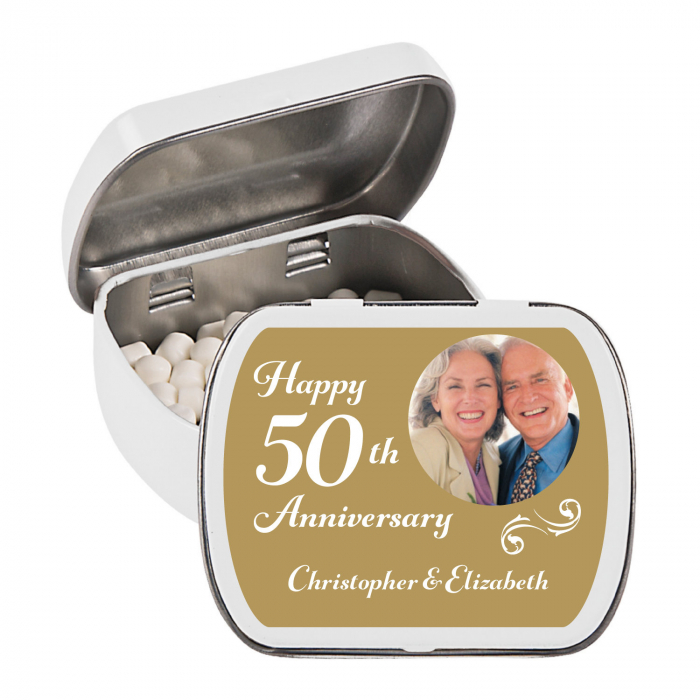 Custom Photo 50th Anniversary Mint Tins (24 Piece(s))