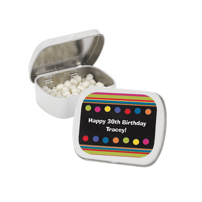 Personalized Milestone Birthday Mint Tins (24 Piece(s))