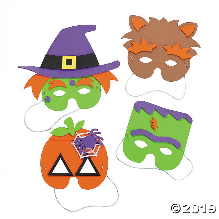 Halloween Mask Craft Kit (Makes 12)