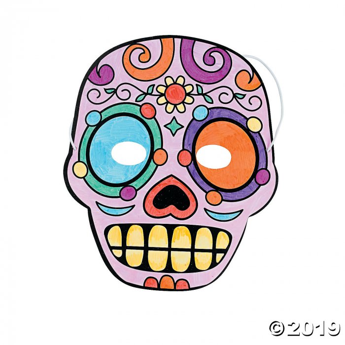Color Your Own Day of the Dead Masks (Per Dozen)