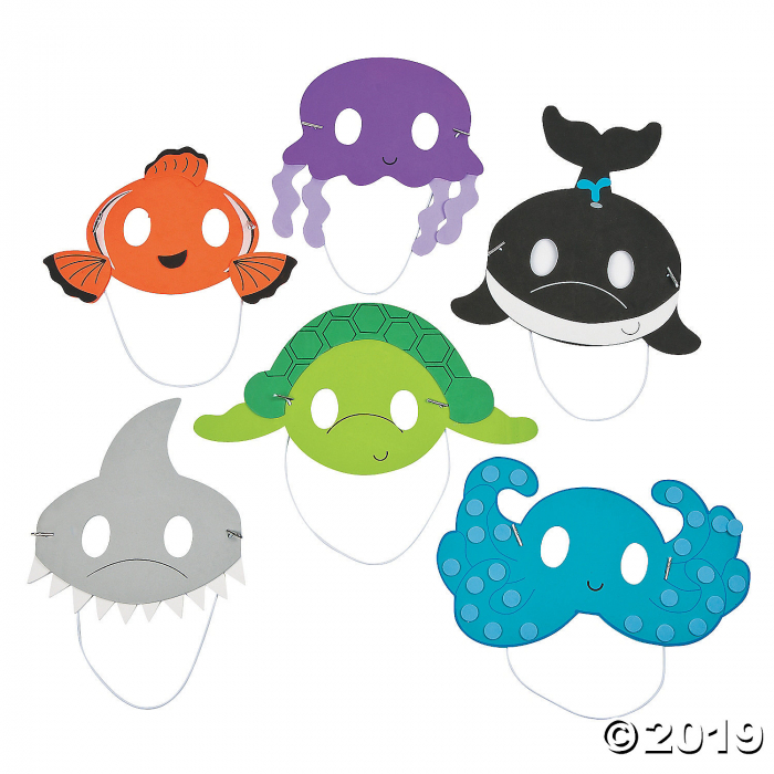 Ocean Animal Mask Craft Kit (Makes 12)