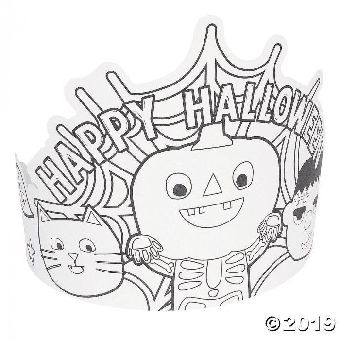 Color Your Own Ghoul Gang Crowns (Per Dozen)