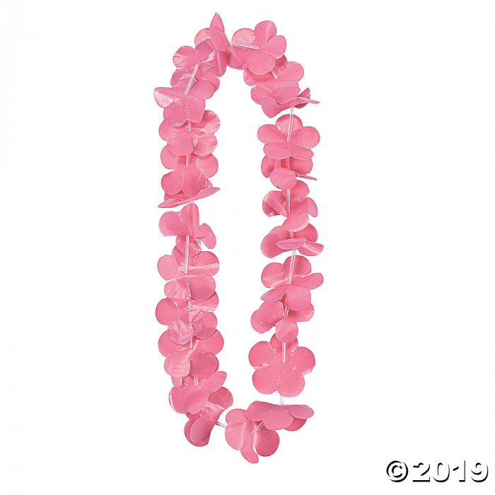 Light Pink Plastic Leis - 12 Pc. (Per Dozen)