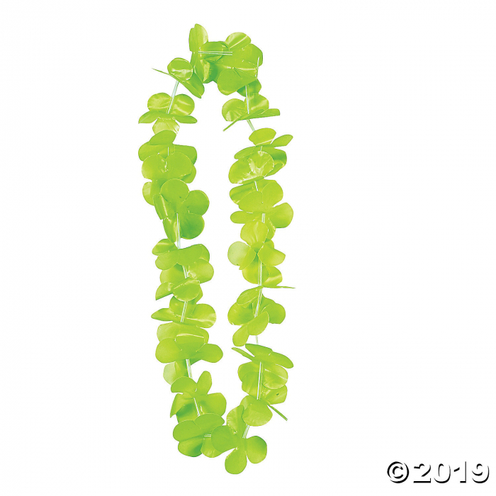 Lime Green Flower Plastic Leis - 12 Pc. (Per Dozen)