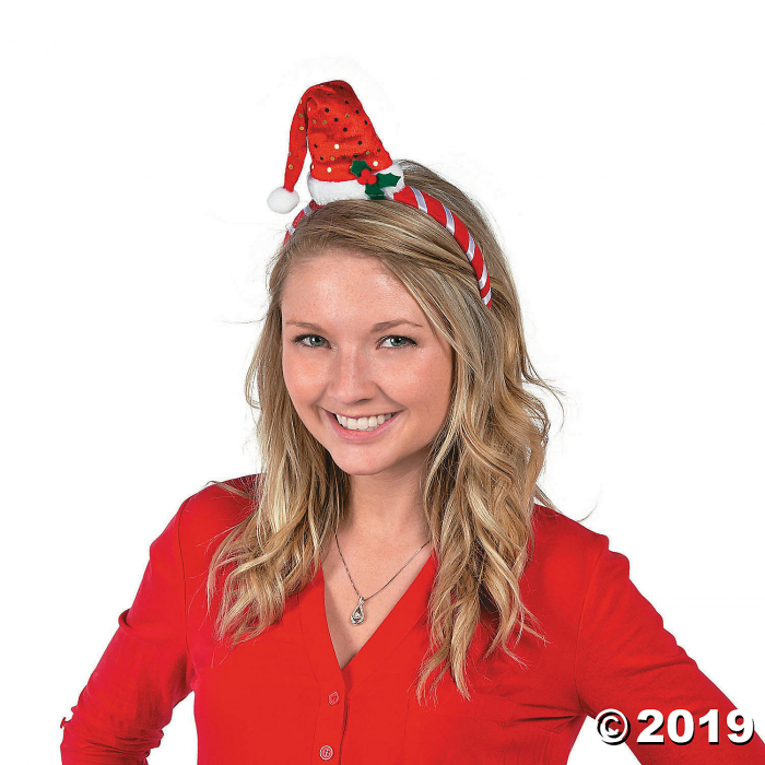 Mini Santa Hat Headbands (6 Piece(s))