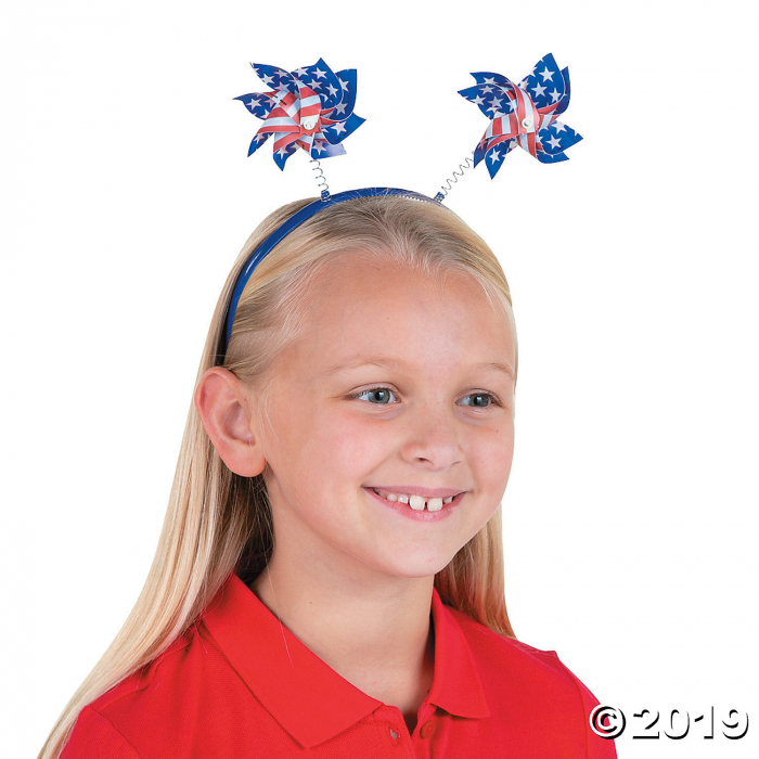 Patriotic Pinwheel Head Boppers (Per Dozen) GlowUniverse.co.uk