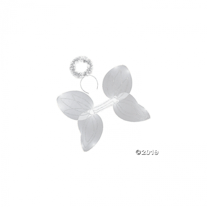 Kid's White Angel Wings & Halo Headband