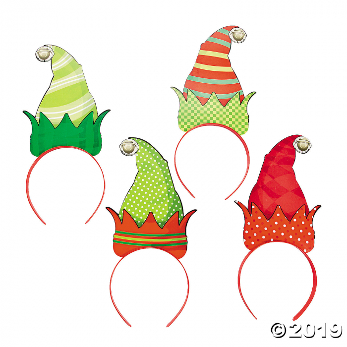 Elf Hat Headbands Assortment (Per Dozen)