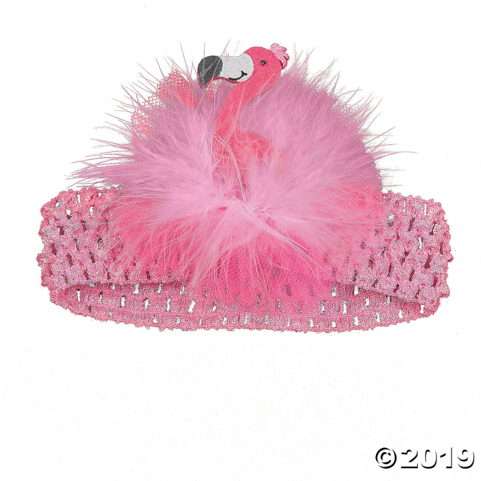 Flamingo Headband with Marabou Bow (1 Piece(s))