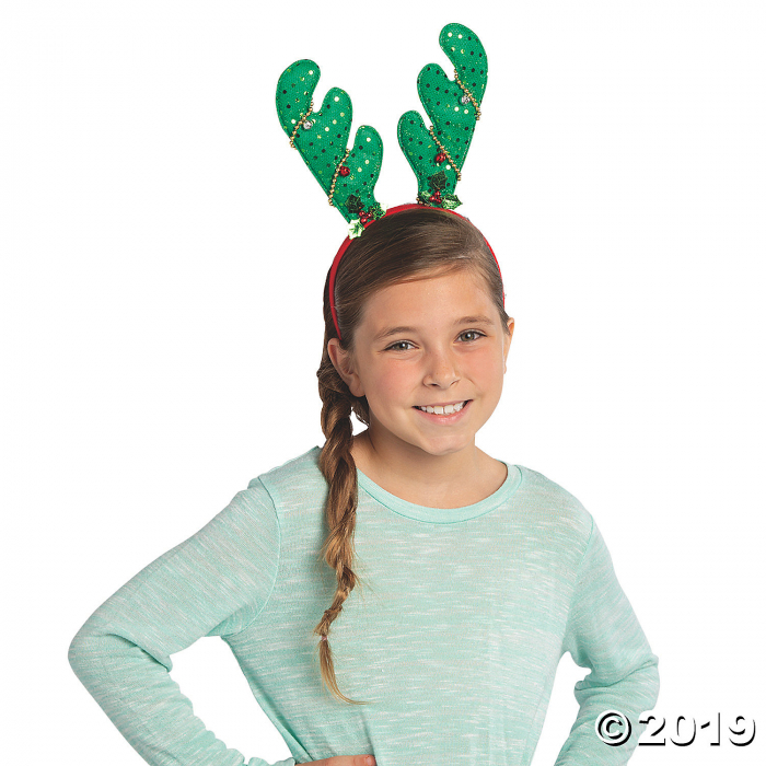 Reindeer Antlers with Faux Lights (6 Piece(s))