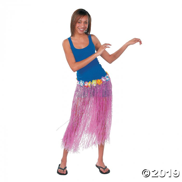 Adult's Flowered Hula Skirts (Per Dozen)