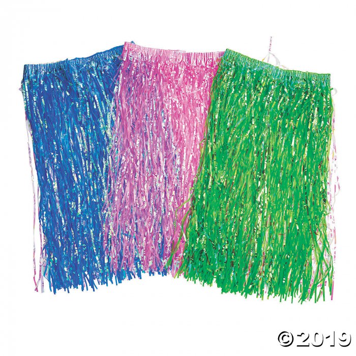 Adult's Iridescent Hula Skirts (Per Dozen)