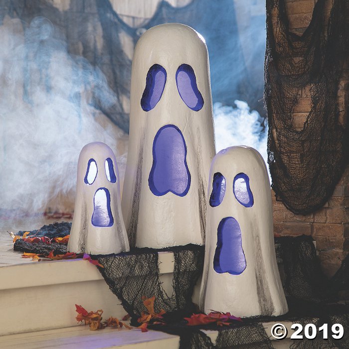 Light Up Ghost Halloween Decorations 1 Set S Glowuniverse Com