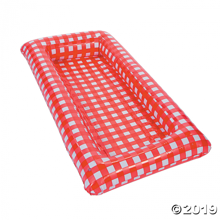 Inflatable Red Gingham Buffet Cooler (1 Piece(s))