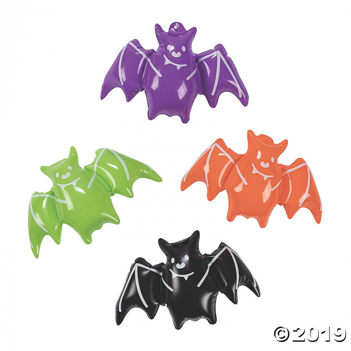 Inflatable Halloween Bats (Per Dozen)