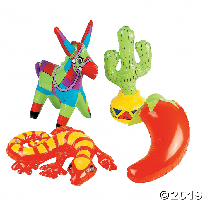 Inflatable Fiesta Decorations Assortment (Per Dozen)