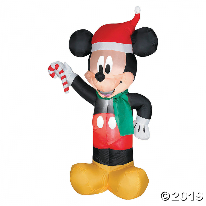 Airblown Mickey Mouse with Candy Cane (1 Piece(s))