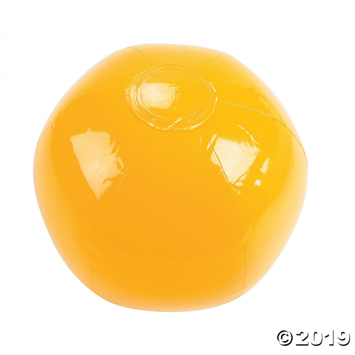 Inflatable 11" Yellow Medium Beach Balls (Per Dozen)