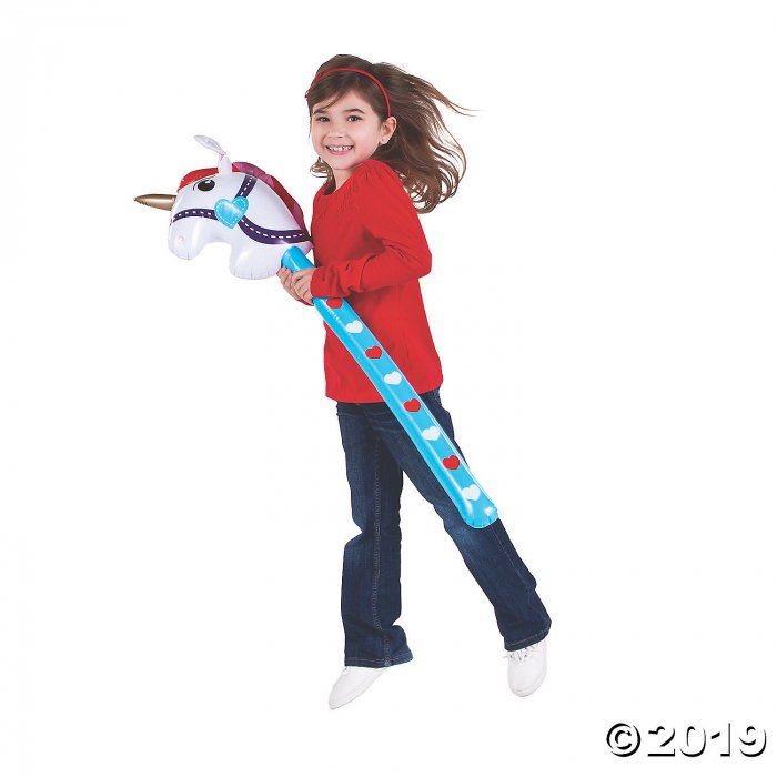 Inflatable Valentine Stick Unicorn (1 Piece(s))