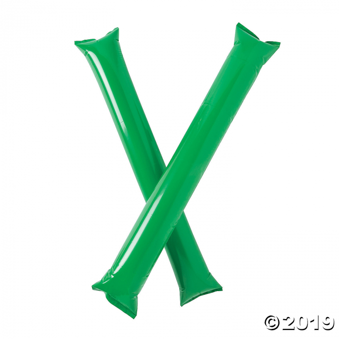 Inflatable Green Boom Sticks (24 Piece(s)) Inflatable Green Boom Sticks (24 Piece(s))
