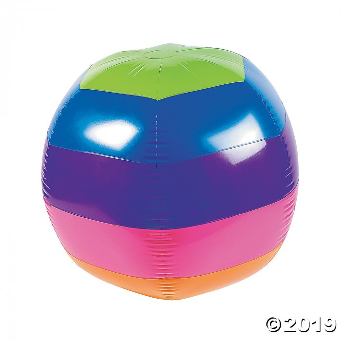 Inflatable 30" Rainbow Extra Large Beach Ball