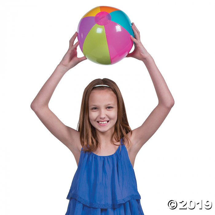 Inflatable 9" Bright Medium Beach Balls (Per Dozen)