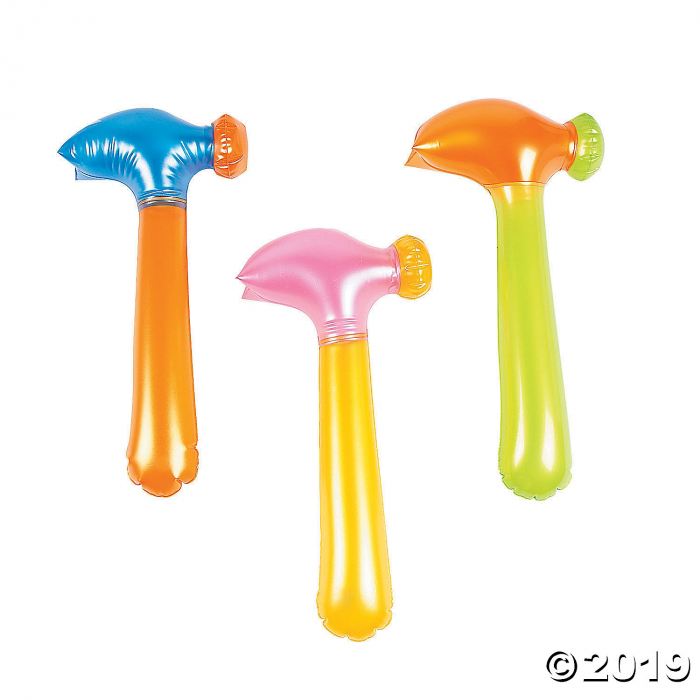 Inflatable Neon Hammers (Per Dozen)