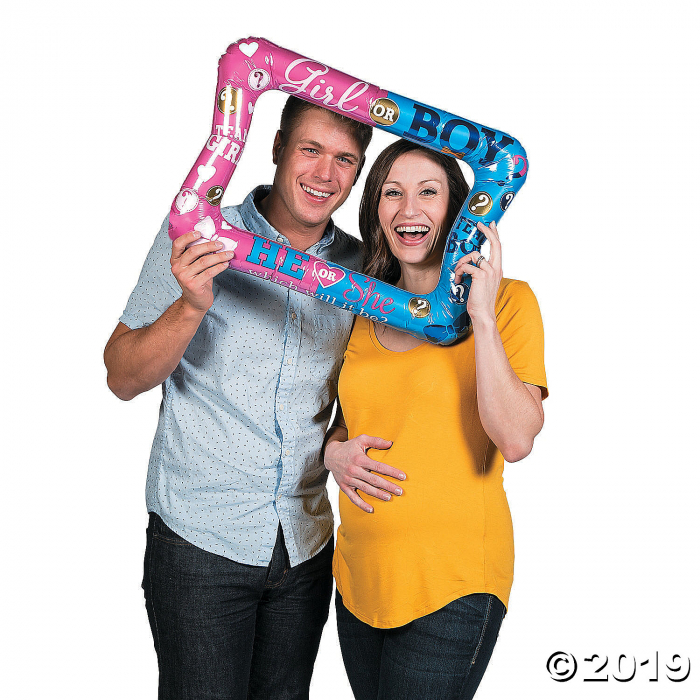 Inflatable Girl Gender Reveal Frame Mylar Balloon (1 Piece(s