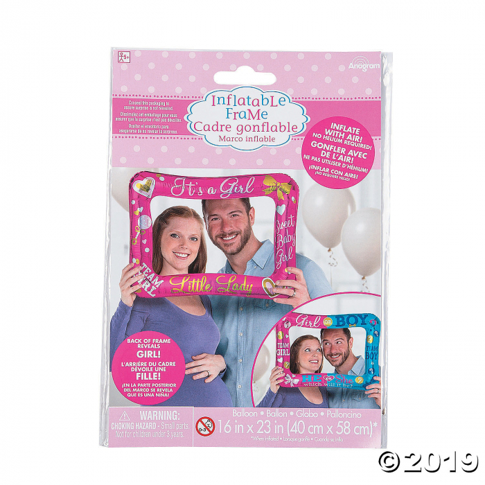 Inflatable Girl Gender Reveal Frame Mylar Balloon (1 Piece(s))