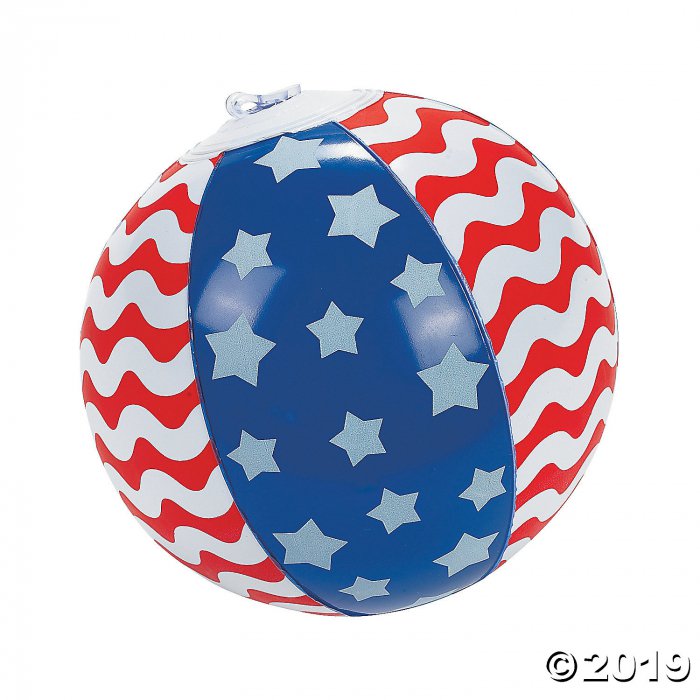 Inflatable 5" Stars & Stripes Mini Beach Balls (Per Dozen)