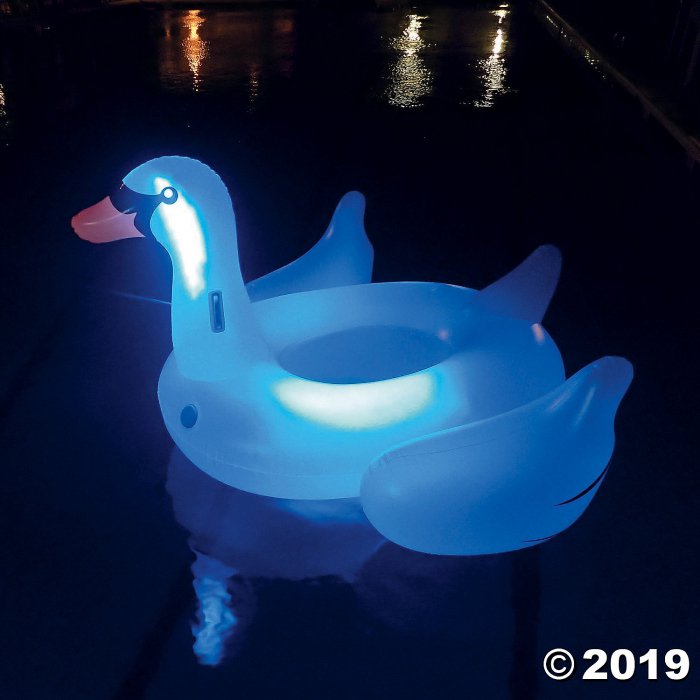 Swimline Inflatable Giant LED Light-Up Swan Pool Float (1 Piece(s))
