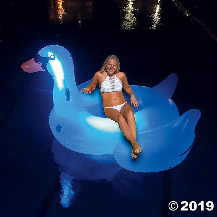 Swimline Inflatable Giant LED Light-Up Swan Pool Float (1 Piece(s))