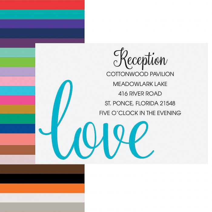 Personalized Love Script Reception Cards (25 Piece(s))