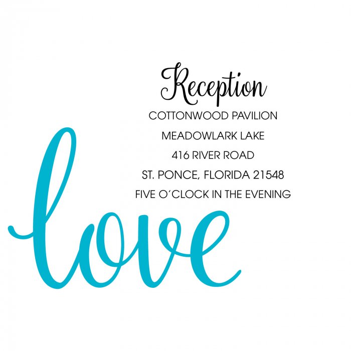 Personalized Love Script Reception Cards (25 Piece(s))