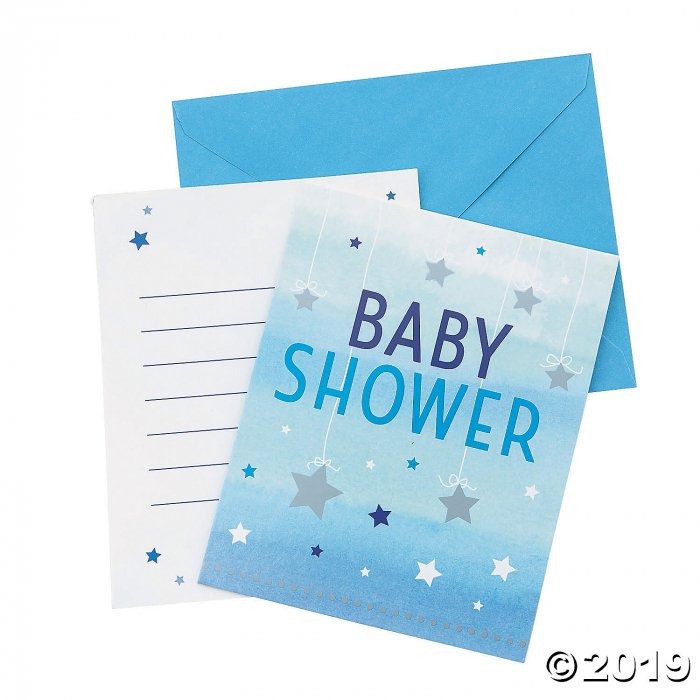 One Little Star Boy Baby Shower Invitations (8 Piece(s))