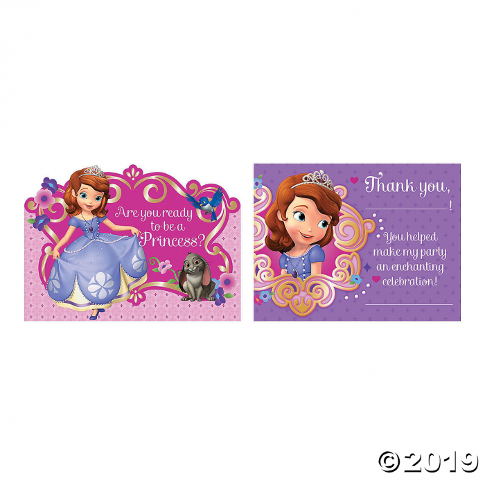 Sofia The First Invitations & Thank You Cards (16 Piece(s)) Sofia The First Invitations & Thank You Cards (16 Piece(s))