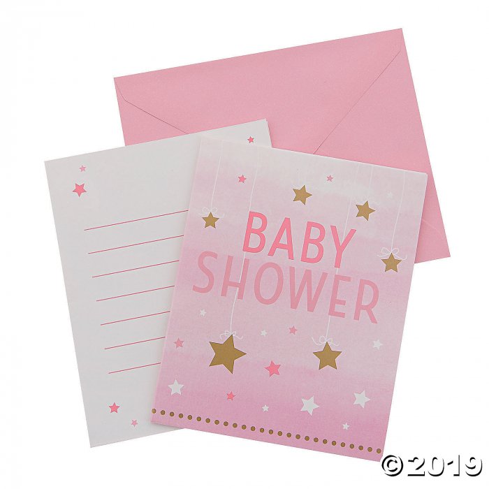 One Little Star Girl Baby Shower Invitations (8 Piece(s))