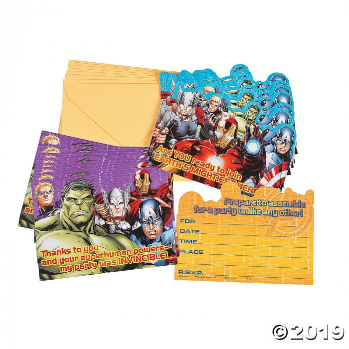 Avengers Assemble Invitations & Thank You Postcards (16 Piece(s))