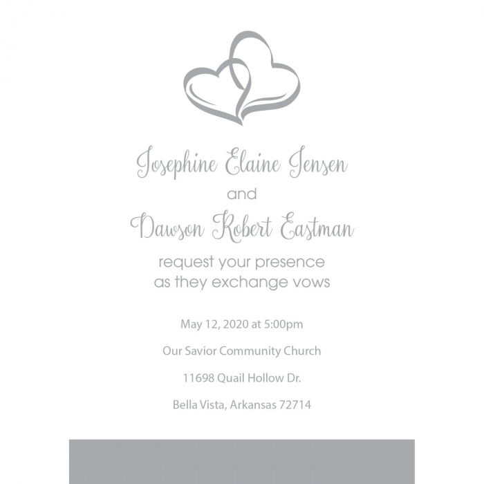 Personalized Two Hearts Classic Wedding Invitations (25 Piece(s))