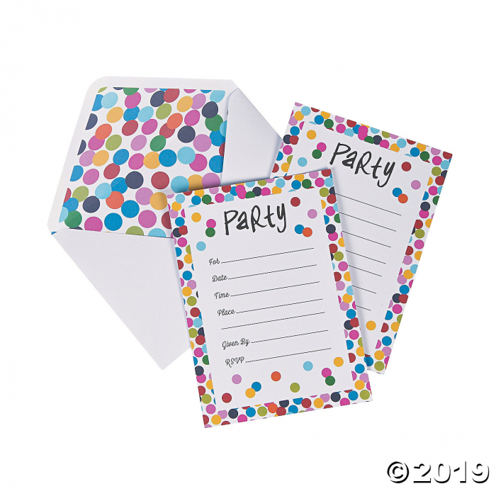 French Bull® Birthday Dots Invitations (10 Piece(s))