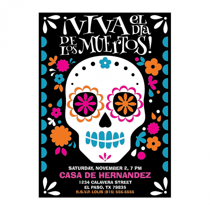 Personalized Day of the Dead Invitations (25 Piece(s))