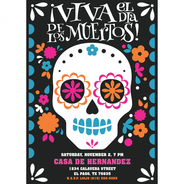 Personalized Day of the Dead Invitations (25 Piece(s))